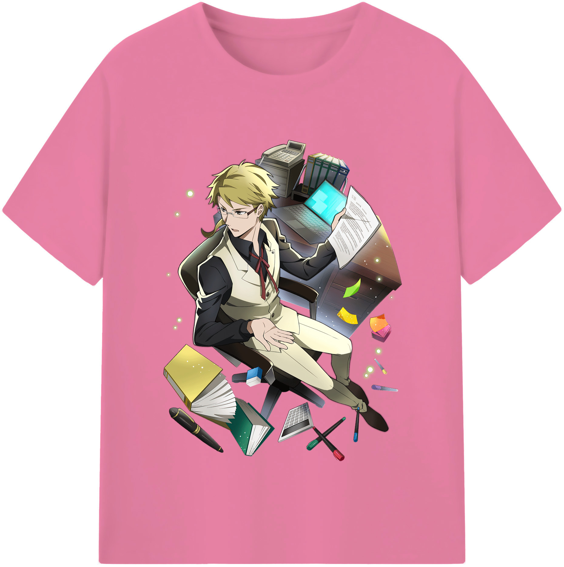 （画像用） 文豪ストレイドッグス Bungo Stray Dogs 綿100％半袖Tシャツ（フロントプリント）